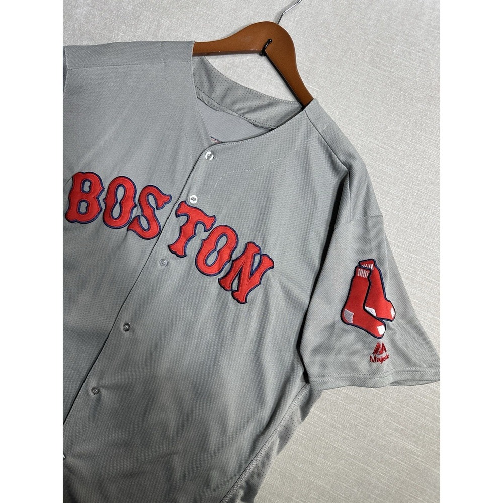 Mookie Betts Boston Red Sox Jersey Majestic Flex Base Size 52 Grey #50 Stitch - Picture 2 of 7